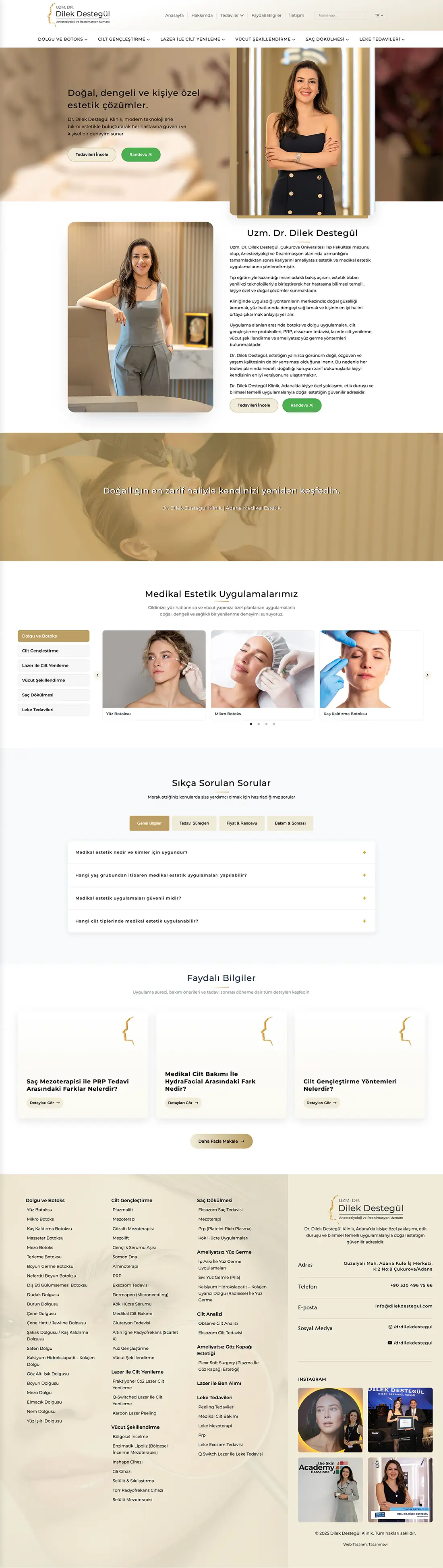 Uzm. Dr. Dilek Desteg&uuml;l Web Tasarım ve SEO Projesi